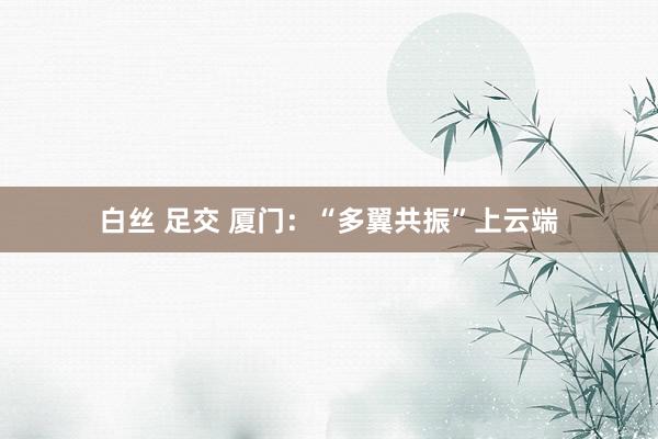 白丝 足交 厦门：“多翼共振”上云端