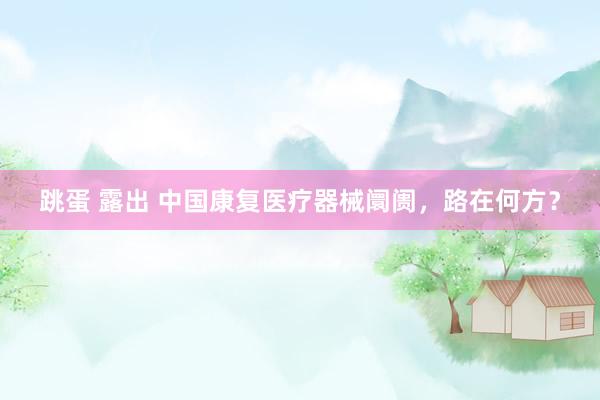 跳蛋 露出 中国康复医疗器械阛阓，路在何方？