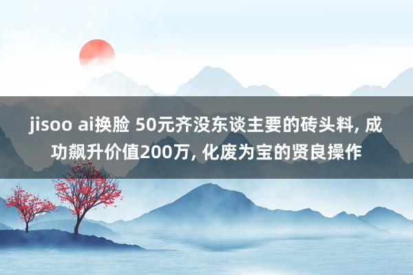 jisoo ai换脸 50元齐没东谈主要的砖头料, 成功飙升价值200万, 化废为宝的贤良操作