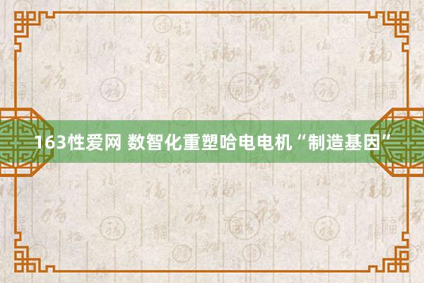 163性爱网 数智化重塑哈电电机“制造基因”