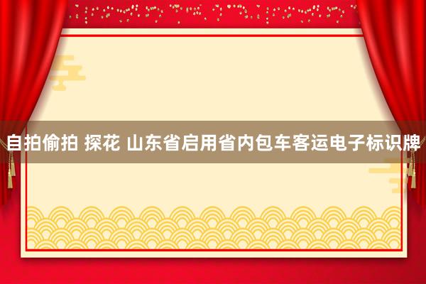 自拍偷拍 探花 山东省启用省内包车客运电子标识牌